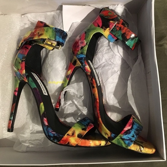 Steve Madden Marlenee Sandal 5" Heels Floral New Colorful Sexy Stiletto - Picture 3 of 4